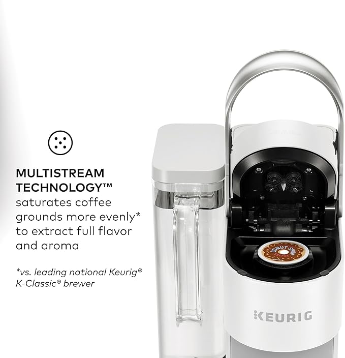 Keurig K-Supreme SMART Single Serve Coffee Maker With WiFi Compatibility 4 Brew Sizes And 66oz Removable Reservoir Compatible with Alexa White