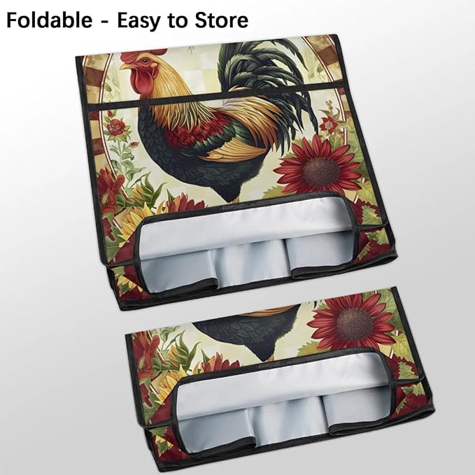 cfpolar Kitchen Aid Mixer Cover Compatible with 6-8 Quarts Rooster Sunflower Farmhouse Stand Mixer Cover Kitchen Aid Mixers Accessories Appliance Organizer Bag Dust Covers with Zipper Pocket