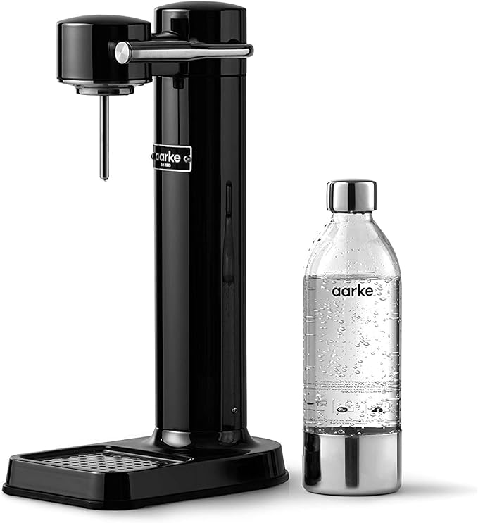 aarke - Carbonator III Premium Carbonator/Sparkling &amp Seltzer Water Maker with PET Bottle (Black Chrome)