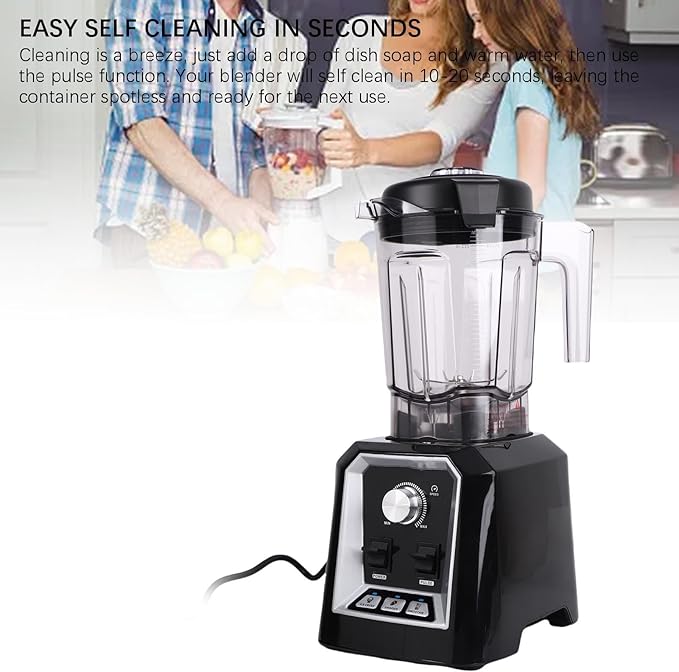 Aramox Professional Blender 3 Preset Program Infinite Speed Adjustment for Frozen Drinks Shakes for Family Meals Gatherings or Commercial Use