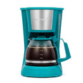 Holstein Housewares 5 Cup Drip Coffee Maker – Compact and User-Friendly with Auto Pause &amp Serve Reusable Filter Measuring Spoon &amp Glass Carafe Office &amp Dorm Use Teal