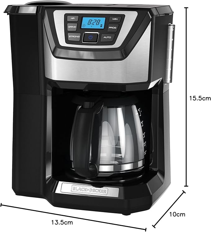 Black and Decker BLACK+DECKER 12-Cup Mill and Brew Coffeemaker Black CM5000B