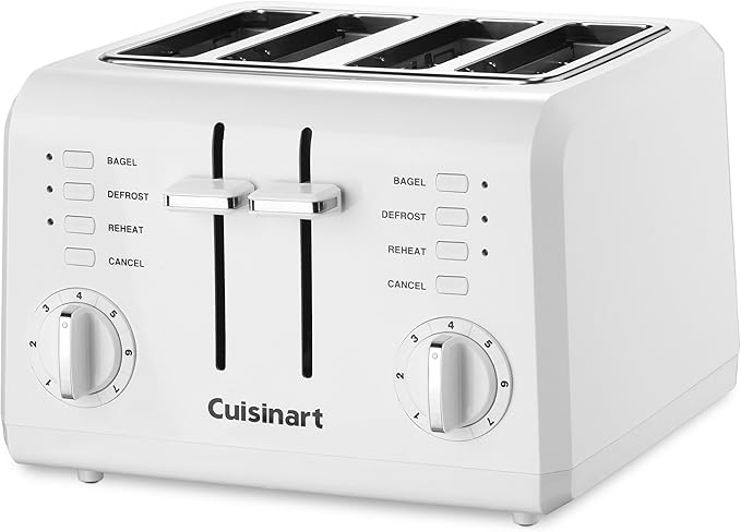 Cuisinart 4-Slice Toaster (CPT-142P1) and Electric Can Opener (CCO-50N) Bundle White