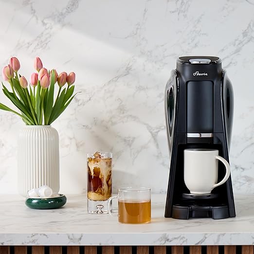 Flavia Aroma Brewer Bundle with 84 Freshpacks and 1 Merchandiser - Coffee Machine Makes Coffee Lattes Tea and other Hot or Iced Beverages with Single-Serve Freshpacks Multiple Brew Sizes Grey