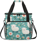 Sheep Flower Coffee Maker Carrying Bag Cute Sheep Travel Storage Bag Compatible with K-Mini or K-Mini Plus Single Serve Coffee Brewer Carrying Case with Multiple Pockets &amp Shoulder Strap