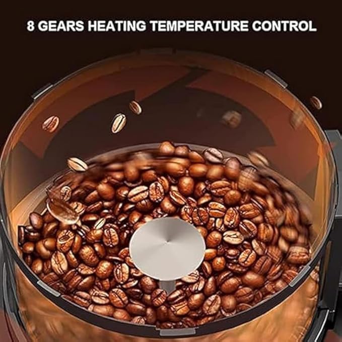 Household Coffee Maker Automatic Air Coffee Roaster Adjustable Timer Adjustable Wind Firepower 100q/3.5Oz Coffee Beans Nuts Tea Peanuts Gift Coffee Lover