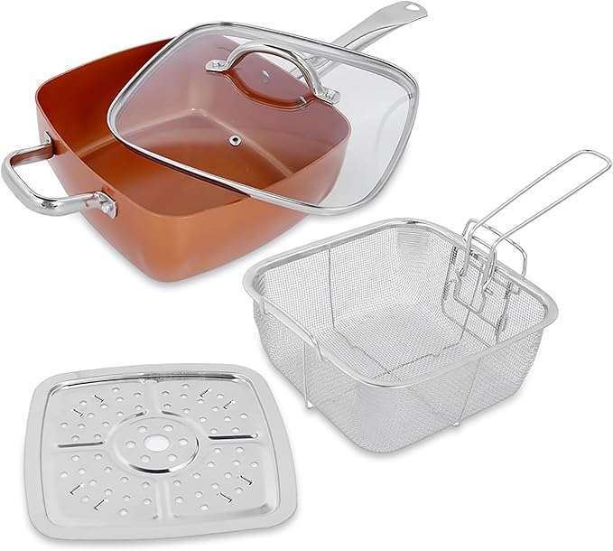 Stainless Steel Cookware Set for Home Chip Frying Pots and Pans Set Set of 4 Stainless Steel Non-stick Multifunctional Frying Pan Non Stick Frying Pans for Oven Dishwasher Safe