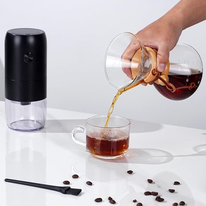 SuperCook Pour Over Coffee Dripper Set Hand Drip Coffee Maker Set All in One Pour Over Kit with Electric Grinder Coffee Dripper Set Ideal for Anniversary Birthday Gift