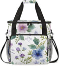 Dainty Flower Coffee Maker Carrying Bag Portable Travel Storage Tote Bag Compatible with K-Mini or K-Mini Plus Single Serve Coffee Brewer Carrying Case with Multiple Pockets &amp Shoulder Strap