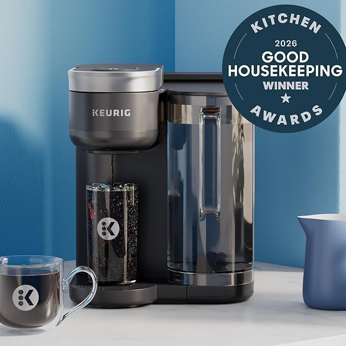 Keurig K-Brew+Chill Iced or Hot Single-Serve K-Cup Coffee Maker with MultiStream and QuickChill Technology 70oz. Removable Reservoir
