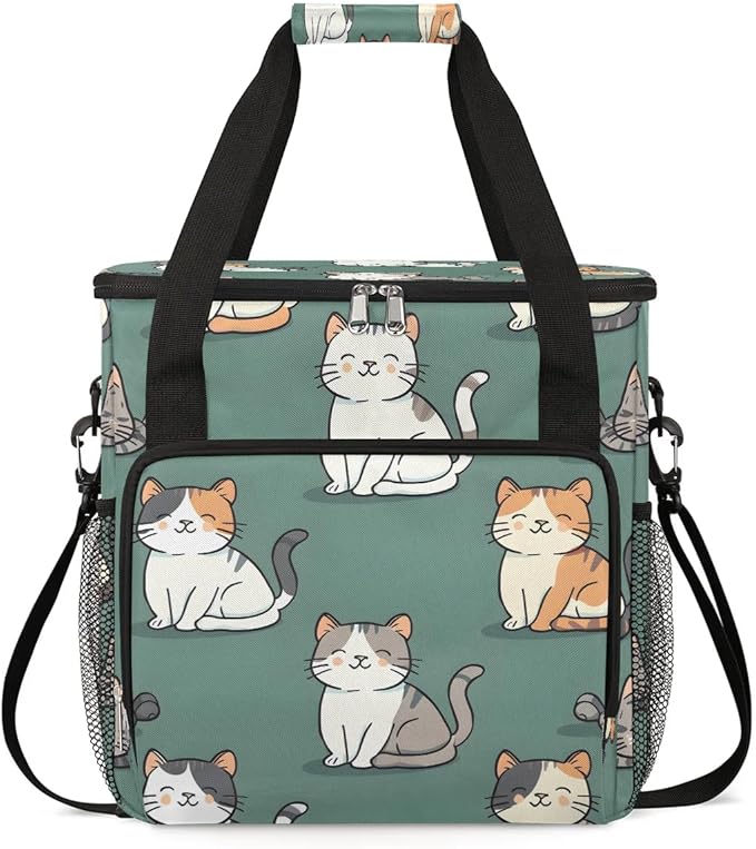 Cats Style Coffee Maker Carrying Bag for Keurig K-Mini or K-Mini Plus Storage Portable Coffee Maker Travel Bag