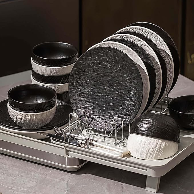 Elegant Black and White Minimalist Matte Ceramic Dinnerware Set Includes Plates Bowls Perfect for Home Dining Modern Tableware for Everyday Use or Gifting Ideal for Housewarming