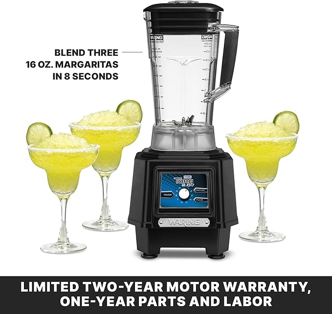 Waring Commercial TBB175P6 TBB175P6-64 Ounce Copolyester Commercial Blender 64 Ounce Container Black
