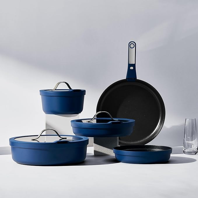 CAROTE 4pcs Non Stick Frying Skillet with Lid 12inch Nonstick Large Deep Frying Pan 5.5Qt Saute Induction Pan Cooking Set with Detachable/Removable HandleOven/Dishwasher Safe