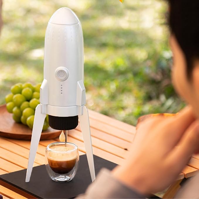 Yosoo Wireless Portable Coffee Maker Cordless Travel Espresso Maker 3 in 1 Capsule Machine Ideal for Camping Office with Rapid Heat Up and Unique Design