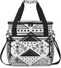 Traditional Aztec Coffee Maker Carrying Bag Vintage Striped Pattern Travel Storage Bag Compatible with K-Mini or K-Mini Plus Single Serve Coffee Brewer Carrying Case with Pockets &amp Shoulder Stra