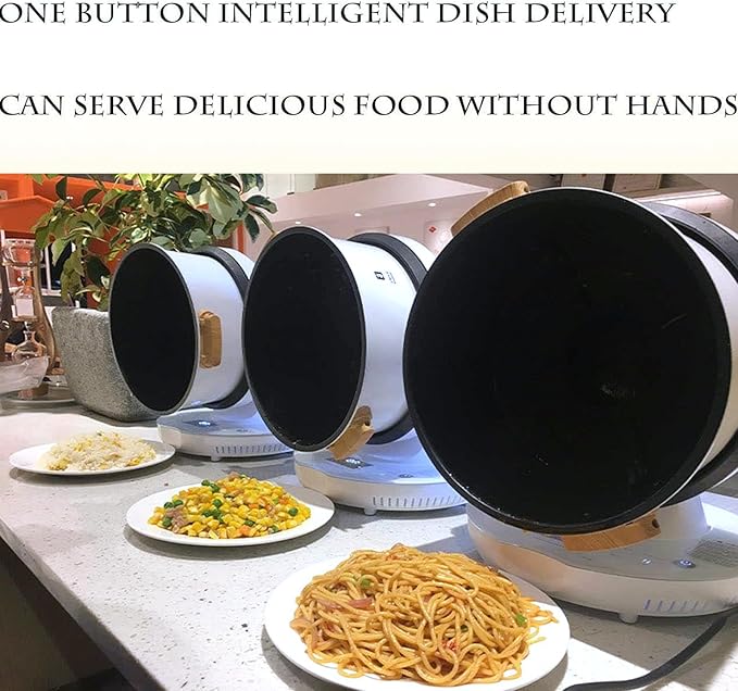 TsoLay Intelligent Automatic Cooking Machine 8 L Multi-Function Stir-Fry Machine with 360° Rotating and 3D All-Round Heating and 26CM Large Caliber Adjustment 3 Gears Firepower for Home Restaurant