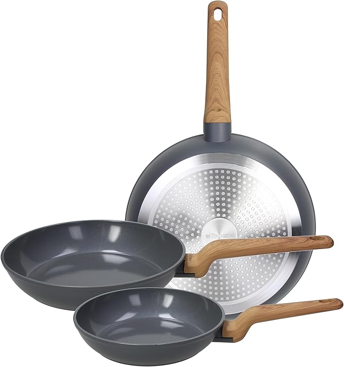Tognana T-Care 3-Piece Aluminium Pan Set 20/24/28 cm Dark Grey