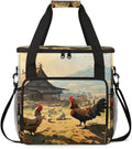 Cock Rooster Coffee Maker Carrying Bag Portable Travel Storage Tote Bag Compatible with K-Mini or K-Mini Plus Single Serve Coffee Brewer Carrying Case with Multiple Pockets &amp Shoulder Strap