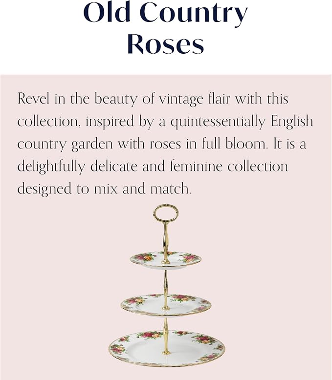 Royal Albert Old Country Roses Cake Stand Three-Tier