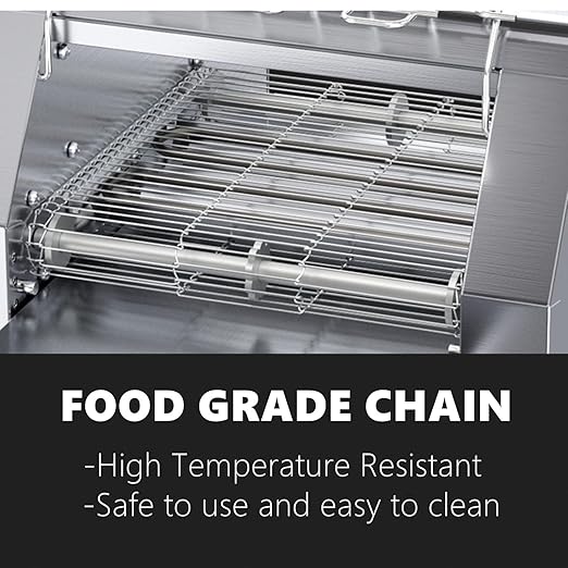 PYY Commercial Toaster Conveyor 150slices/h - Restaurant Toaster for Bun Bagel Bread Stainless Steel Conveyor Toaster Heavy Duty 1300W