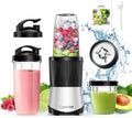 Consciot CB08 11-Piece Blender for Kitchen and Personal Size Blend Shakes and Smoothies Frozen Drinks Baby Food Spreads &amp More 3 Portable To-Go Cups &amp 2 Spout Lids &amp 1 Solid Lid 900