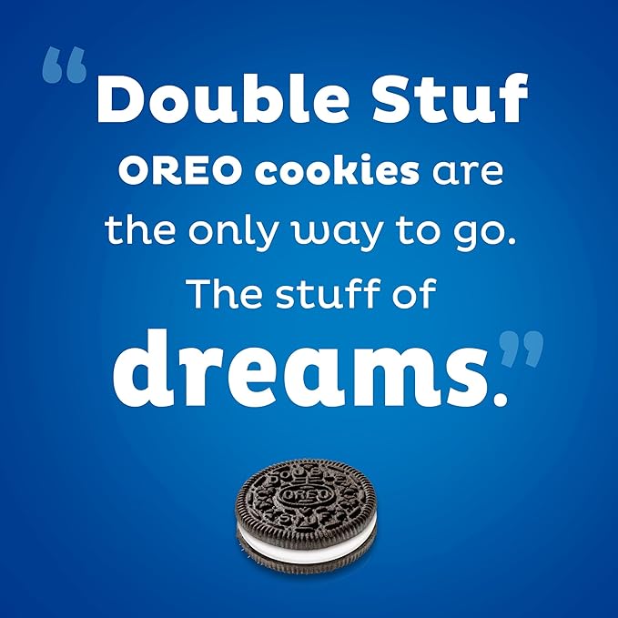 OREO Double Stuf Chocolate Sandwich Cookies King Size 10 Snack Packs (8 Cookies Per Pack)