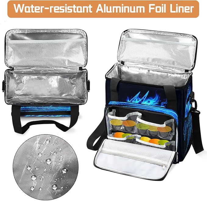 Blue Ice Dragon Coffee Maker Carring Bag Travel Carrying Storage Tote Bag Compatible with Keurig K-Mini or K-Mini Plus Portable Single Serve Coffee Brewer Case with Pockets for K-cup Pods