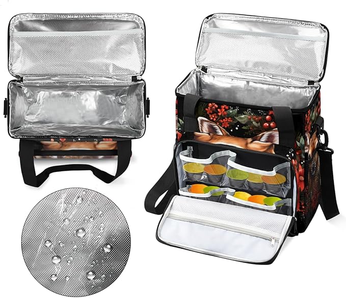 Flowers Giraffe Coffee Maker Carrying Bag Gorgeous Giraffe Travel Storage Bag Compatible with K-Mini or K-Mini Plus Single Serve Coffee Brewer Carrying Case with Multiple Pockets &amp Shoulder Stra