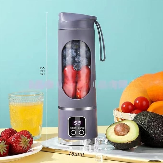 New wireless portable household juicer juicing cup USB charging small juicer (A-Purple)
