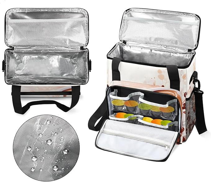 Coffee Coffee Maker Travel Bag for Keurig K-Mini/K-Mini Plus Insulated Waterproof Tote with Pockets for K-Cup Portable Single-Serve Brewer Case