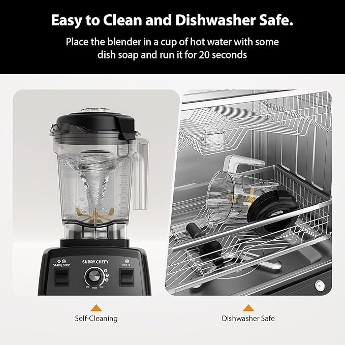 Countertop Blender Pro 2000W Professional High-Speed Blender with Powerful Brushless Motor 25-Speed 68oz Heavy Duty Kitchen Blender for Smoothies Ice Crushing &amp Food Prep Black