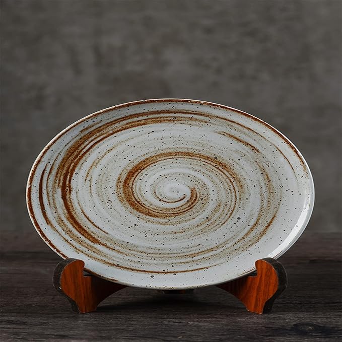 Dinnerware Sets Porcelain Bowls and Plates Sets Ceramic Dinnerware Set Retro 16 Pcs Stoneware Dishes Set for 4 Plate/Bowl Tableware Comb