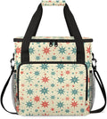 Christmas Snowflakes Coffee Maker Carrying Bag Cartoon Snowflakes Travel Storage Bag Compatible with K-Mini or K-Mini Plus Single Serve Coffee Brewer Carrying Case with Pockets &amp Shoulder Strap