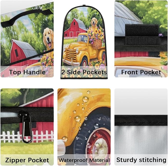 cfpolar Kitchen Aid Mixer Cover Compatible with 6-8 Quarts Animal Dog Flower Farm Stand Mixer Cover Kitchen Aid Mixers Accessories Appliance Organizer Bag Dust Covers with Zipper Pocket