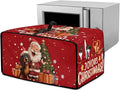 Doojoayie Chrsitmas Santa Toaster Cover 4 Slice Stain Resistant Dust Cover for Bread Machine Small Kitchen Appliance Protector for Bread Making Machine/Air Fryer Red