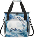 Oil Painting Baseball Coffee Maker Carrying Bag Cartoon Baseball Travel Storage Bag Compatible with K-Mini or K-Mini Plus Single Serve Coffee Brewer Carrying Case with Pockets &amp Shoulder Strap
