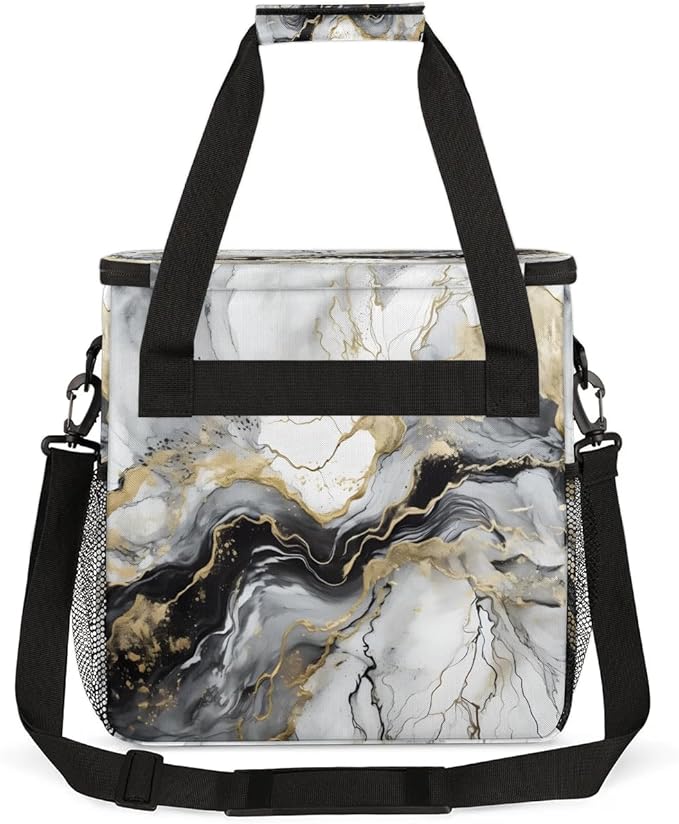 Marble Classic Pattern Coffee Maker Carrying Bag for Keurig K-Mini or K-Mini Plus Storage Portable Coffee Maker Travel Bag