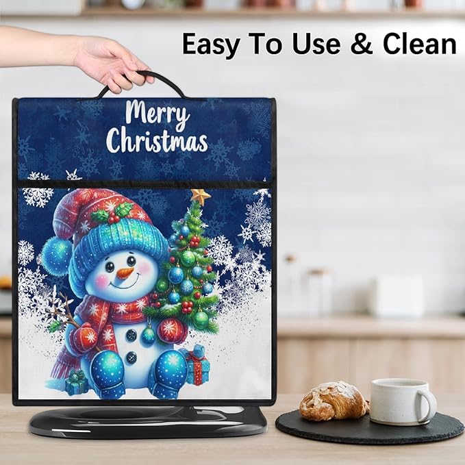 cfpolar Kitchen Aid Mixer Cover Compatible with 6-8 Quarts Christmas Tree Cute Snowman Stand Mixer Cover Kitchen Aid Mixers Accessories Appliance Organizer Bag Dust Covers with Zipper Pocket
