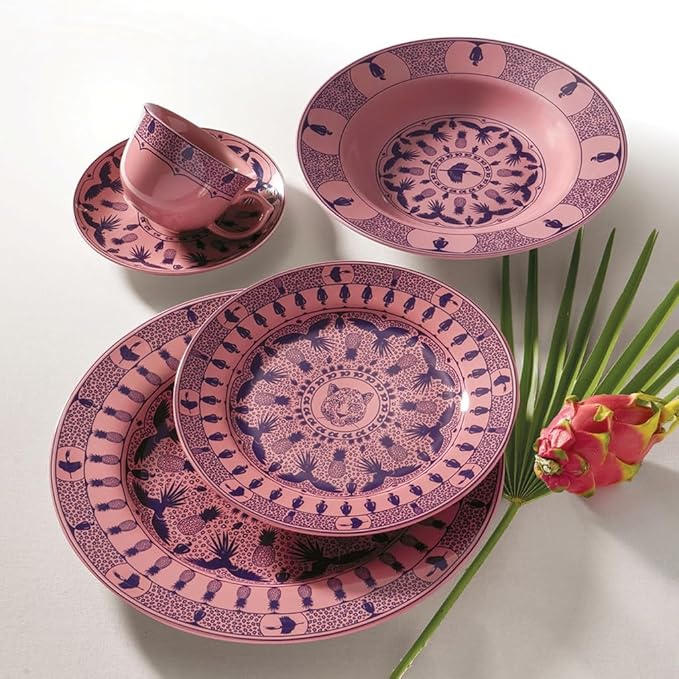 Oxford Terra Brasilis Utopia Porcelain 20 Piece Dinnerware Set Service for 4
