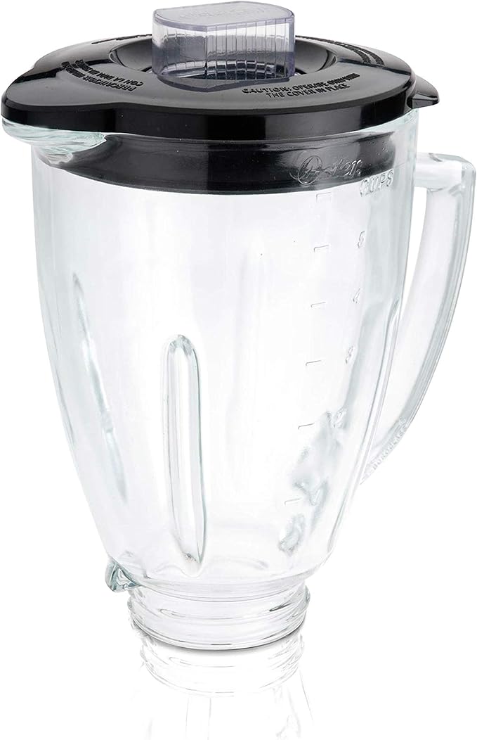 Oster Core 16-Speed Blender with Glass Jar Black 006878. Brushed Chrome &amp Blender 6-Cup Glass Jar Lid Black and clear