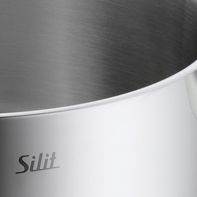 Silit 2109273608 Toskana Glass Lid Pot Set Silver 4-Piece