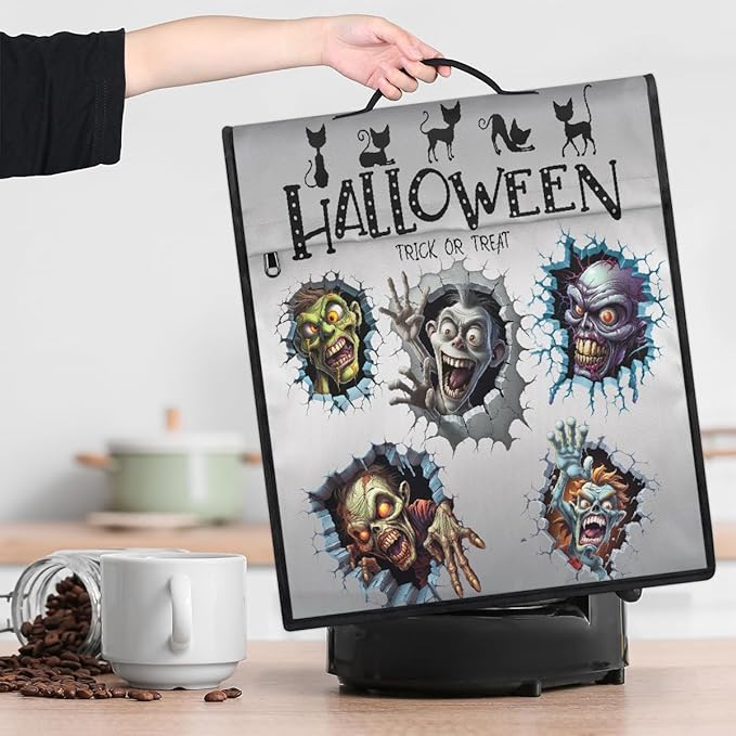 cfpolar Kitchen Aid Mixer Cover Compatible with 6-8 Quarts Halloween Funny Monsters Stand Mixer Cover Kitchen Aid Mixers Accessories Appliance Organizer Bag Dust Covers with Zipper Pocket