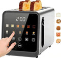 Toaster 2 Slice Wide Slot Stainless Steel Digital Toasters Best Rated Prime Touch Screen Toaster for 5 Bread Types/6 Shade Settings/Single Slot Toasting/Memory Function/Defrost/Reheat