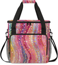 Rainbow Star Coffee Maker Carrying Bag Gold Star Travel Storage Bag Compatible with K-Mini or K-Mini Plus Single Serve Coffee Brewer Carrying Case with Multiple Pockets &amp Shoulder Strap