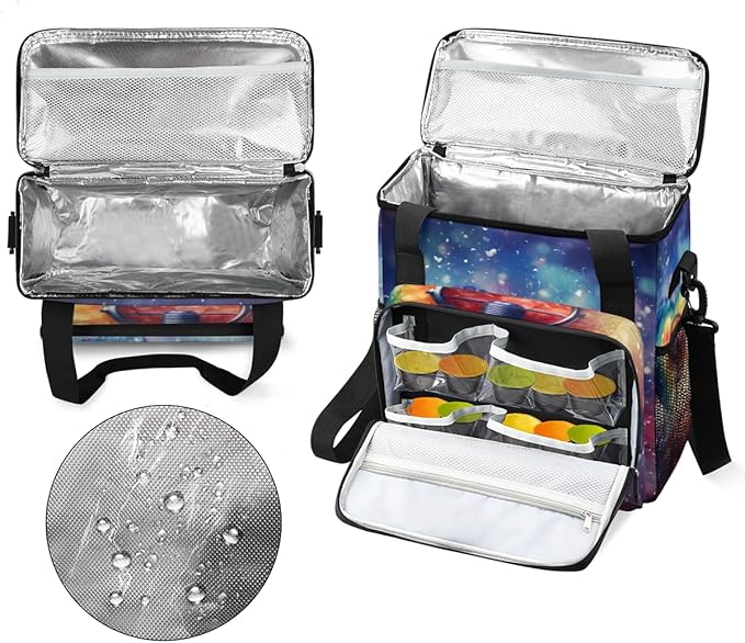 Heart Music Coffee Maker Carrying Bag Portable Travel Storage Tote Bag Compatible with K-Mini or K-Mini Plus Single Serve Coffee Brewer Carrying Case with Multiple Pockets &amp Shoulder Strap