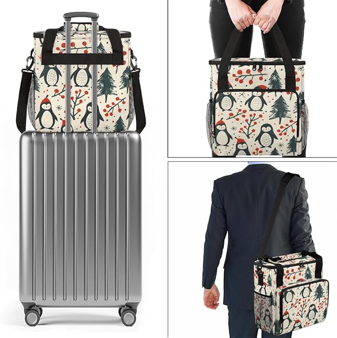 Cartoon Tree Coffee Maker Carrying Bag Gothic Tree Travel Storage Bag Compatible with K-Mini or K-Mini Plus Single Serve Coffee Brewer Carrying Case with Multiple Pockets &amp Shoulder Strap