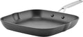 KitchenAid Hard Anodized Induction Nonstick Square Grill Pan/Griddle with Pouring Spouts 11.25 Inch Matte Black