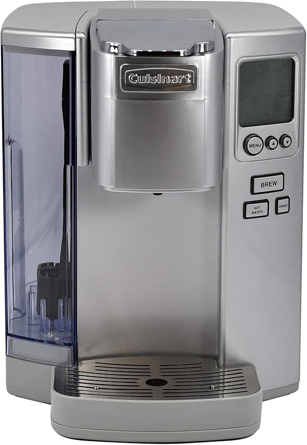Cuisinart Coffee Maker Single Serve 72-Ounce Reservoir Coffee Machine Programmable Brewing &amp Hot Water Dispenser Stainless Steel Cool Grey