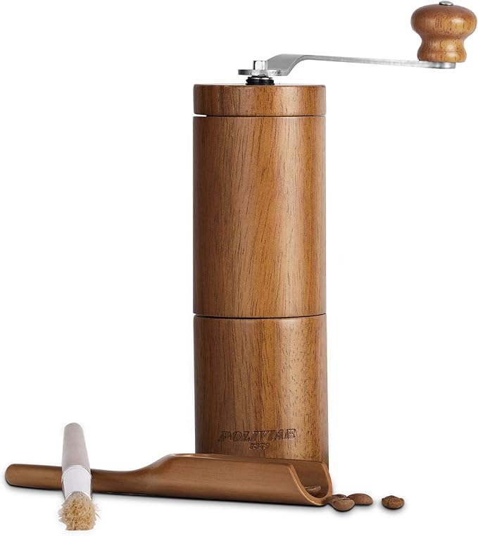 POLIVIAR French Press Coffee Maker &amp Manual Coffee Grinder